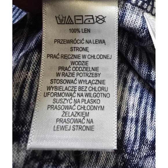 Tahari Womens sz L 100% Linen sleeveless striped diamond breathable round neck - Picture 9 of 11